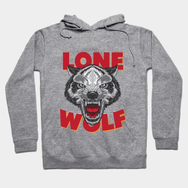 Lone wolf, Gray Wolf, Angry Wolf Hoodie by g14u